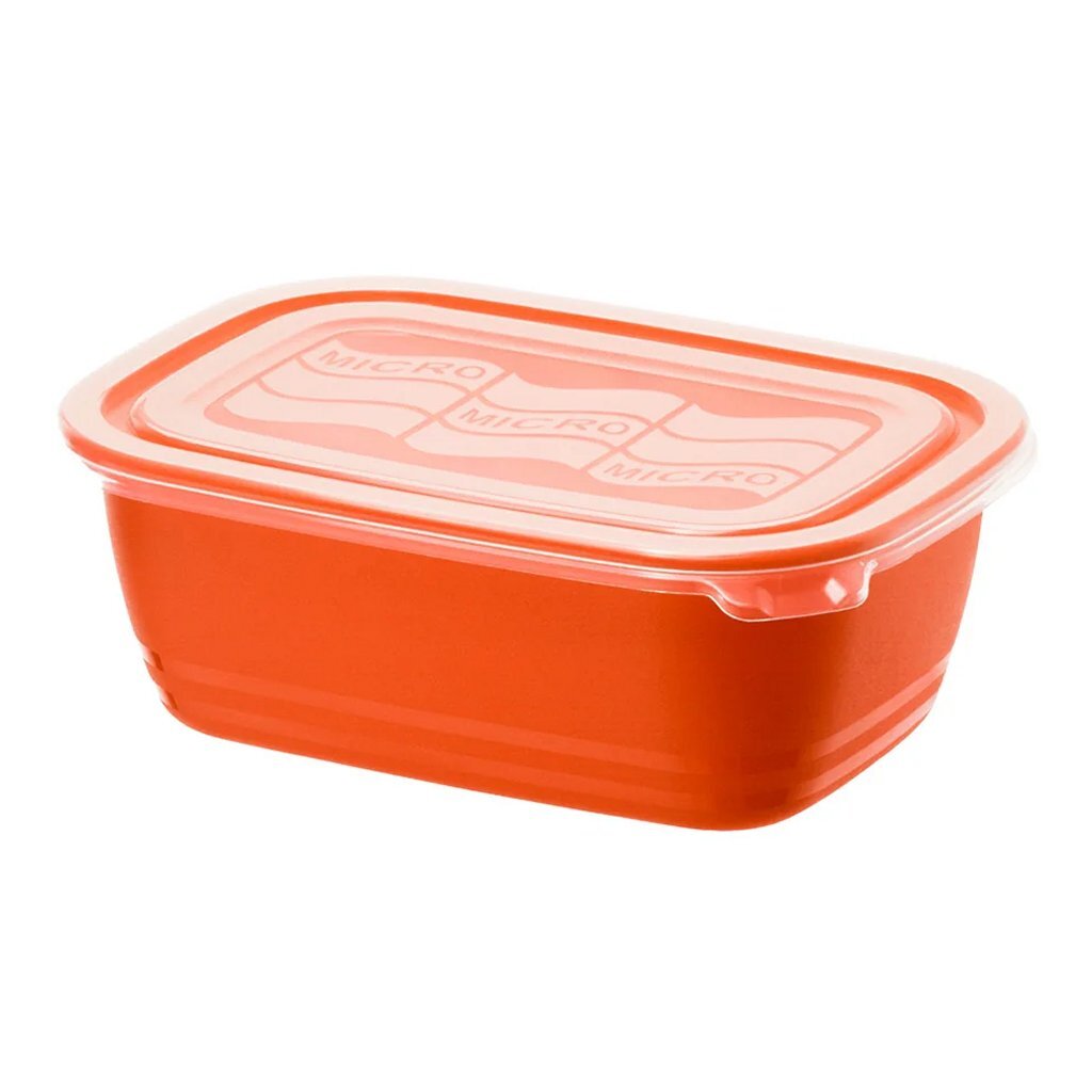 Boîte micro-ondes Rotho 1 l eco papaye rouge