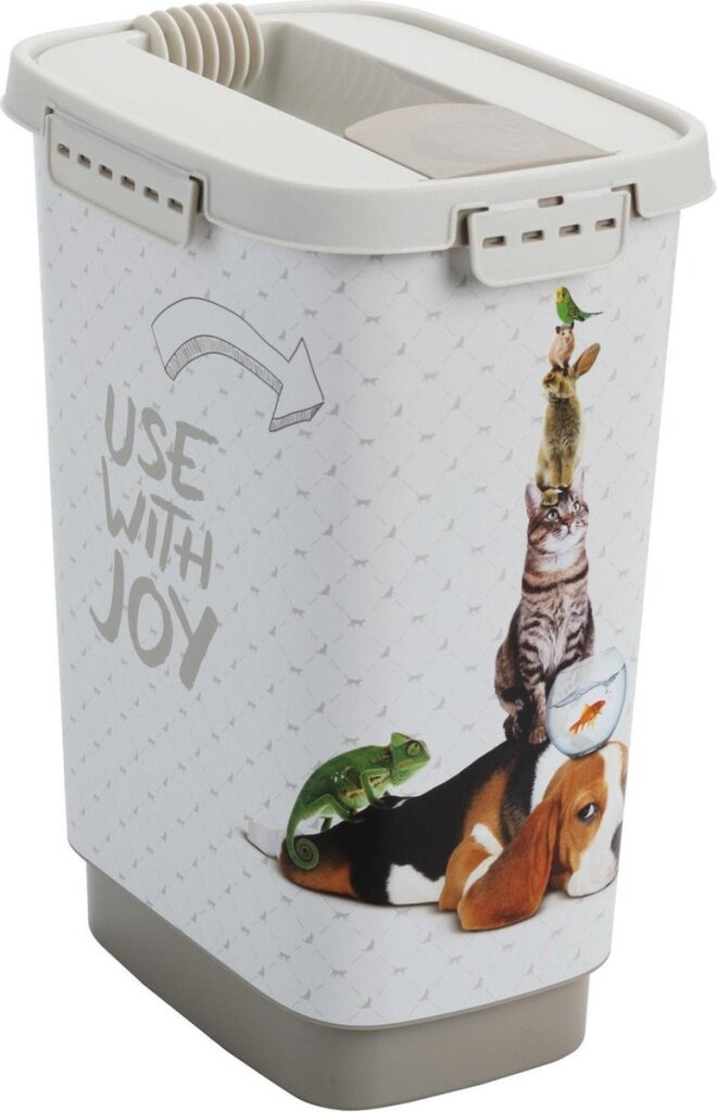 Rotho flo récipient de nourriture pour animaux 4,1l cappuccino sabbia sable