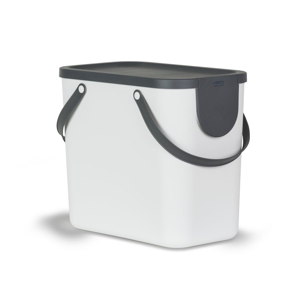 Rotho albula poubelle de tri 25l gui blanc