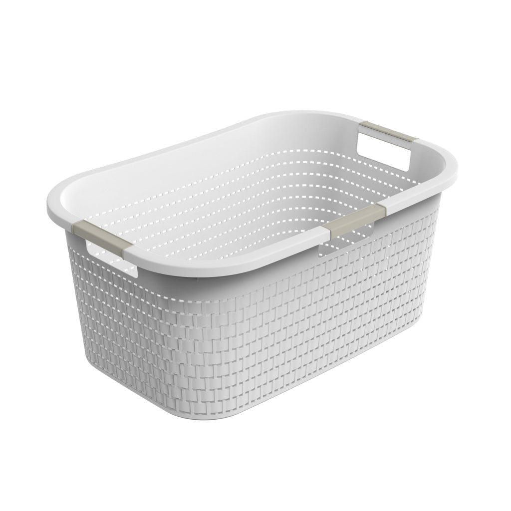 Panier à linge Rotho country 40l blanc