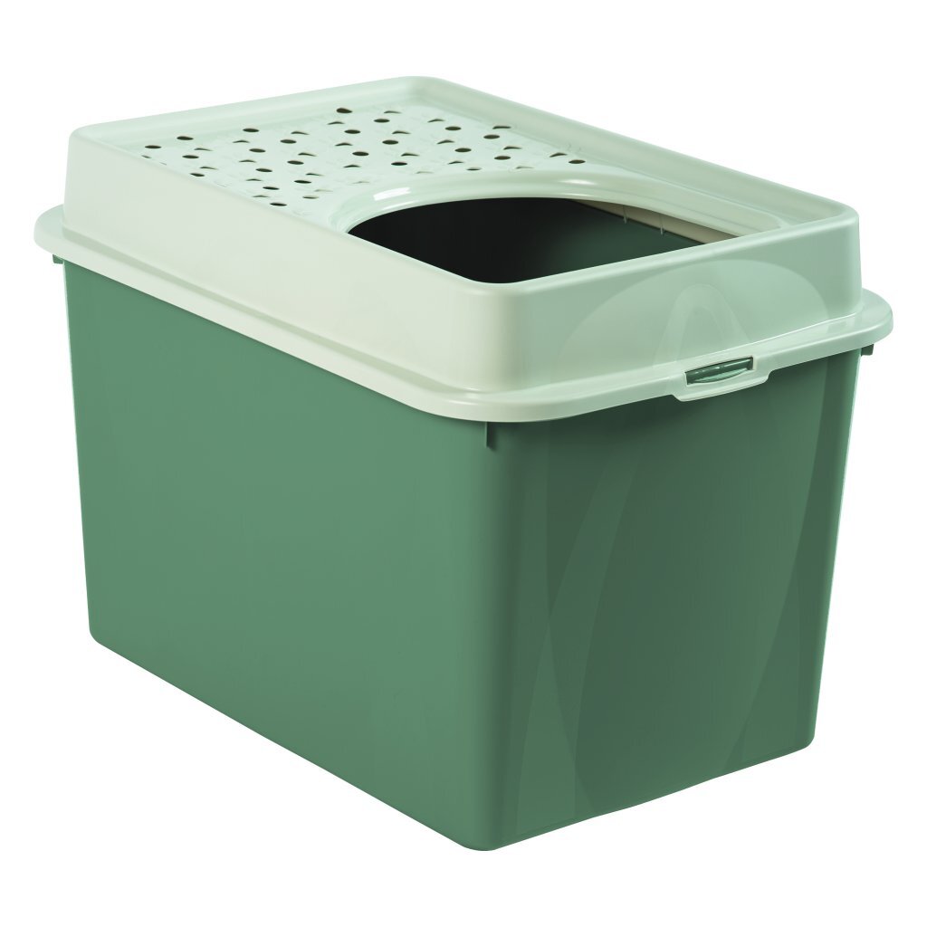 Bac à litière Rotho Eco Berty avec entrée supérieure sable vert