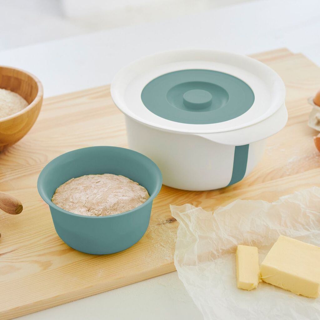 Bol à mélanger Rotho Fresh avec couvercle anti-éclaboussures 4l vert gui