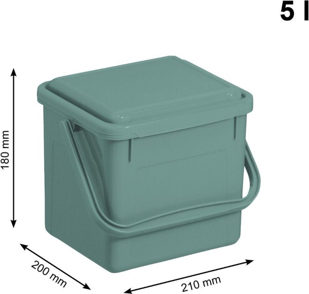 Poubelle Rotho 4,5 l bio vert gui | 2 pièces