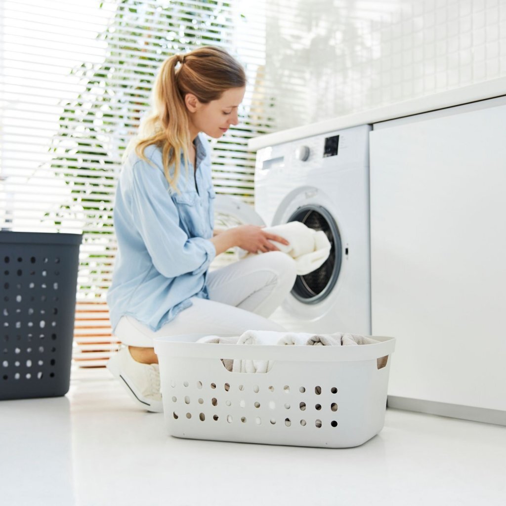 Rotho jona panier à linge 39l blanc