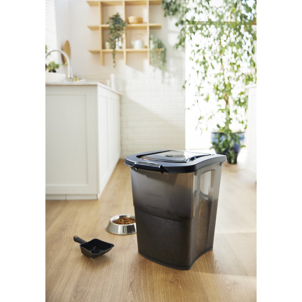 Rotho archi récipient à nourriture pour animaux 38l anthracite transparent