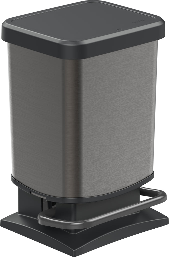 Poubelle à pédale Rotho paso 20l graphite