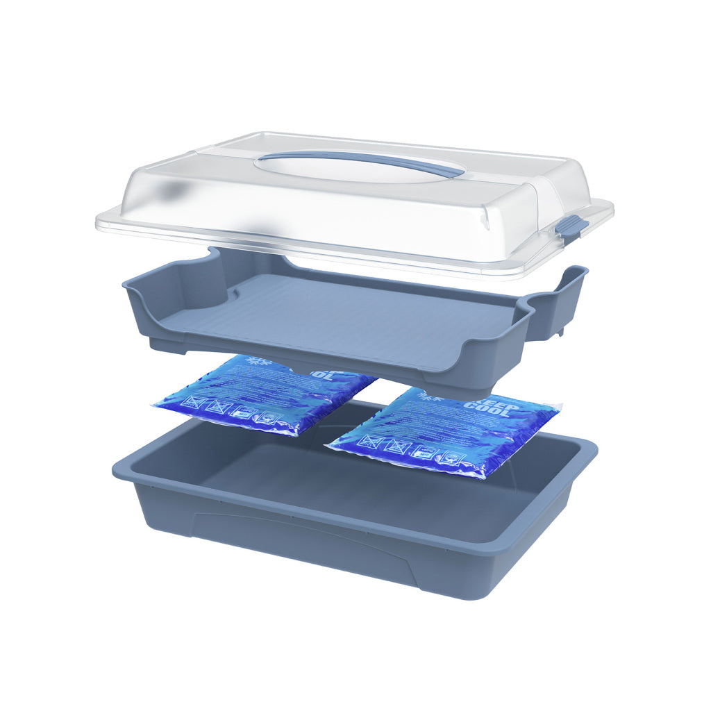 Plateau de service Rotho Fresh Party Butler, bleu horizon cool
