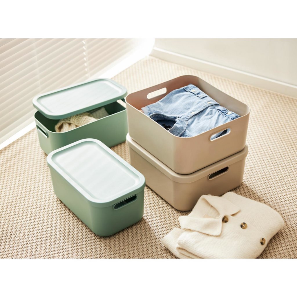Rotho albula boîte de rangement 12l vert gui