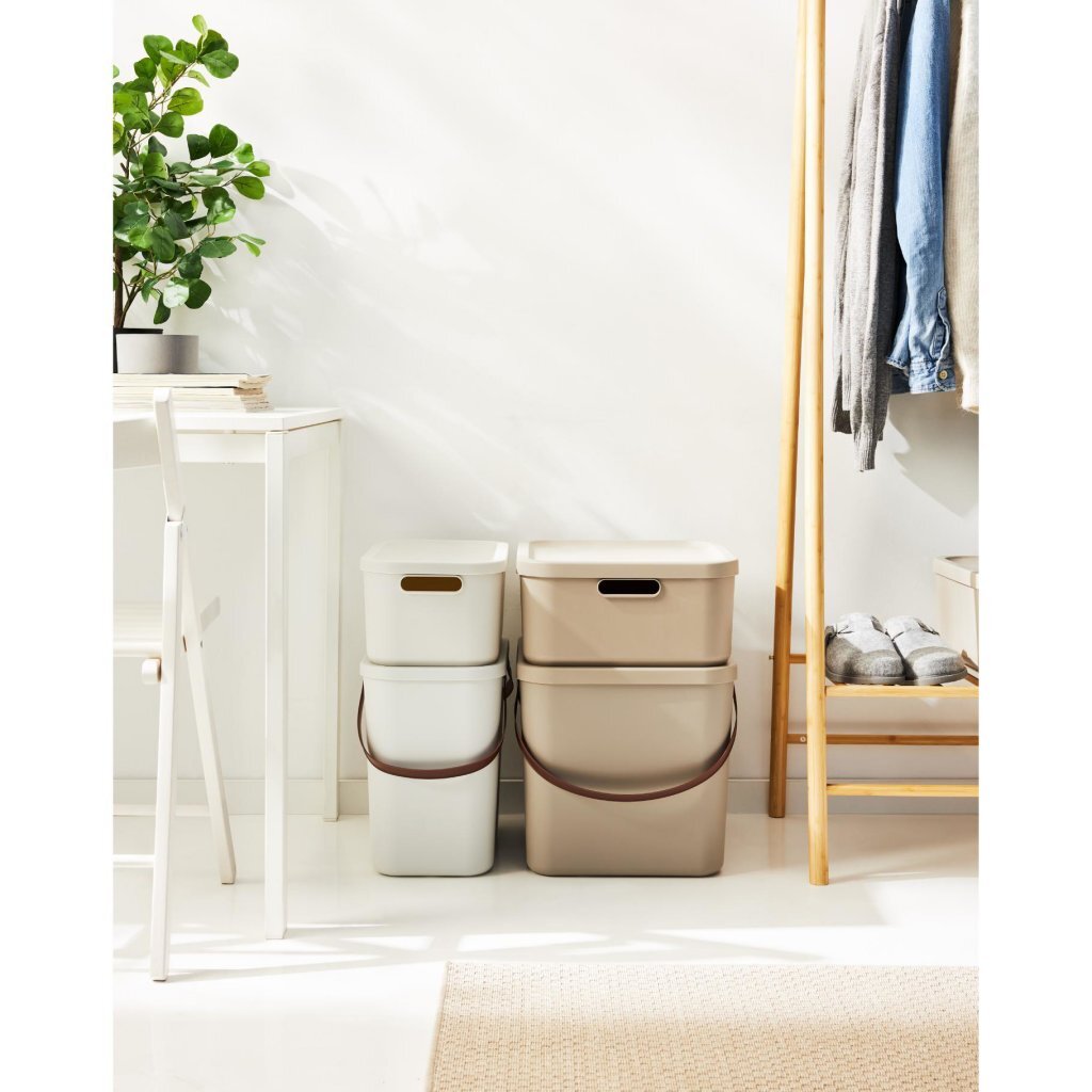 Rotho albula boîte de rangement décoration 20l cappuccino