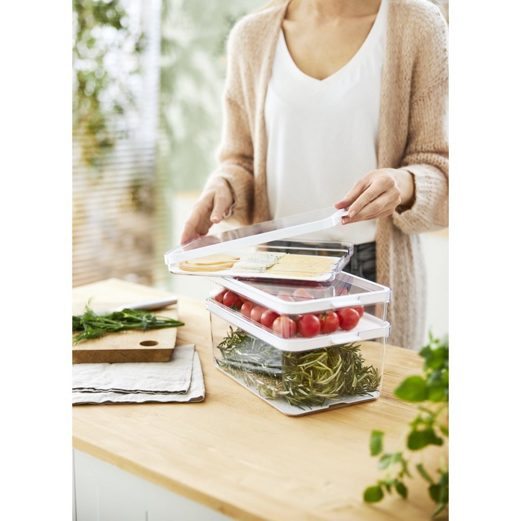 Rotho cauma set organisateur de réfrigérateur 1,2l + 2,15l transparent