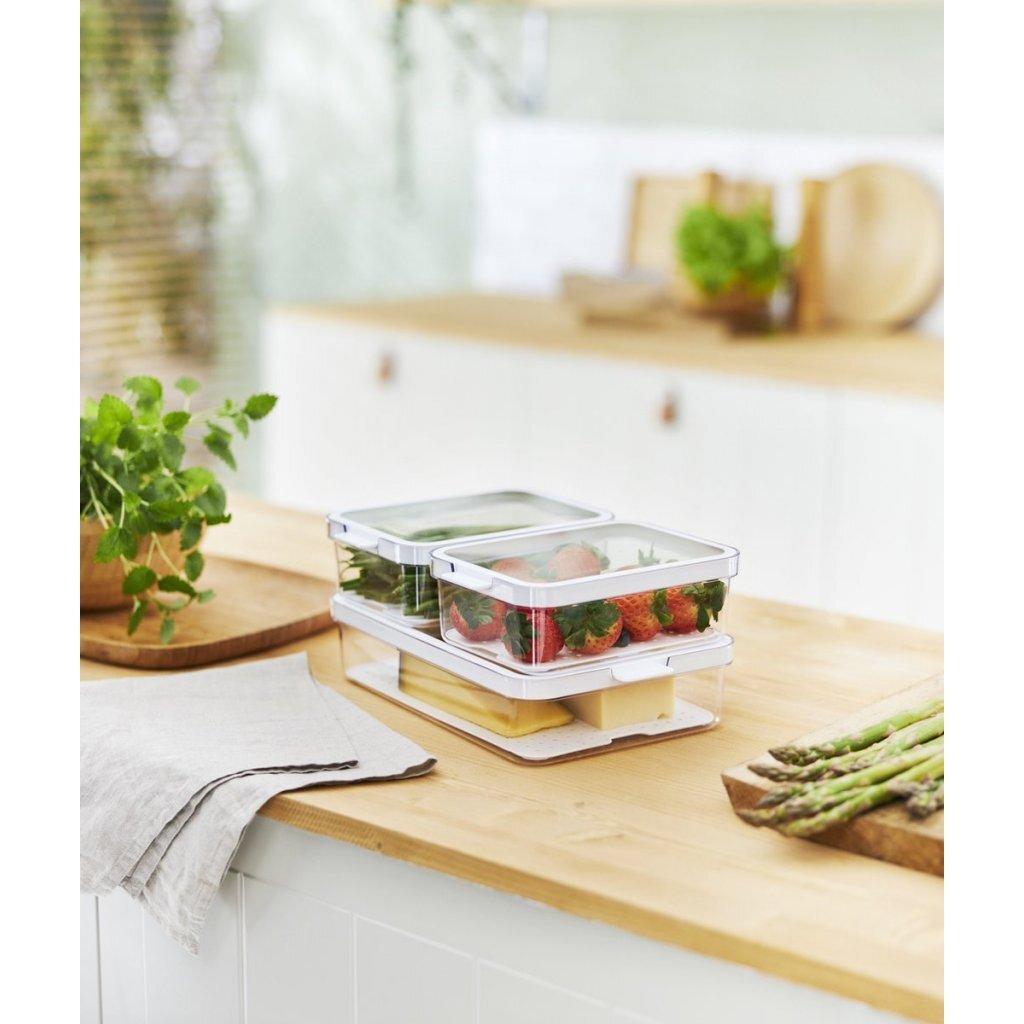 Rotho cauma set organisateur de réfrigérateur 2,6l + 2x1,2l transparent