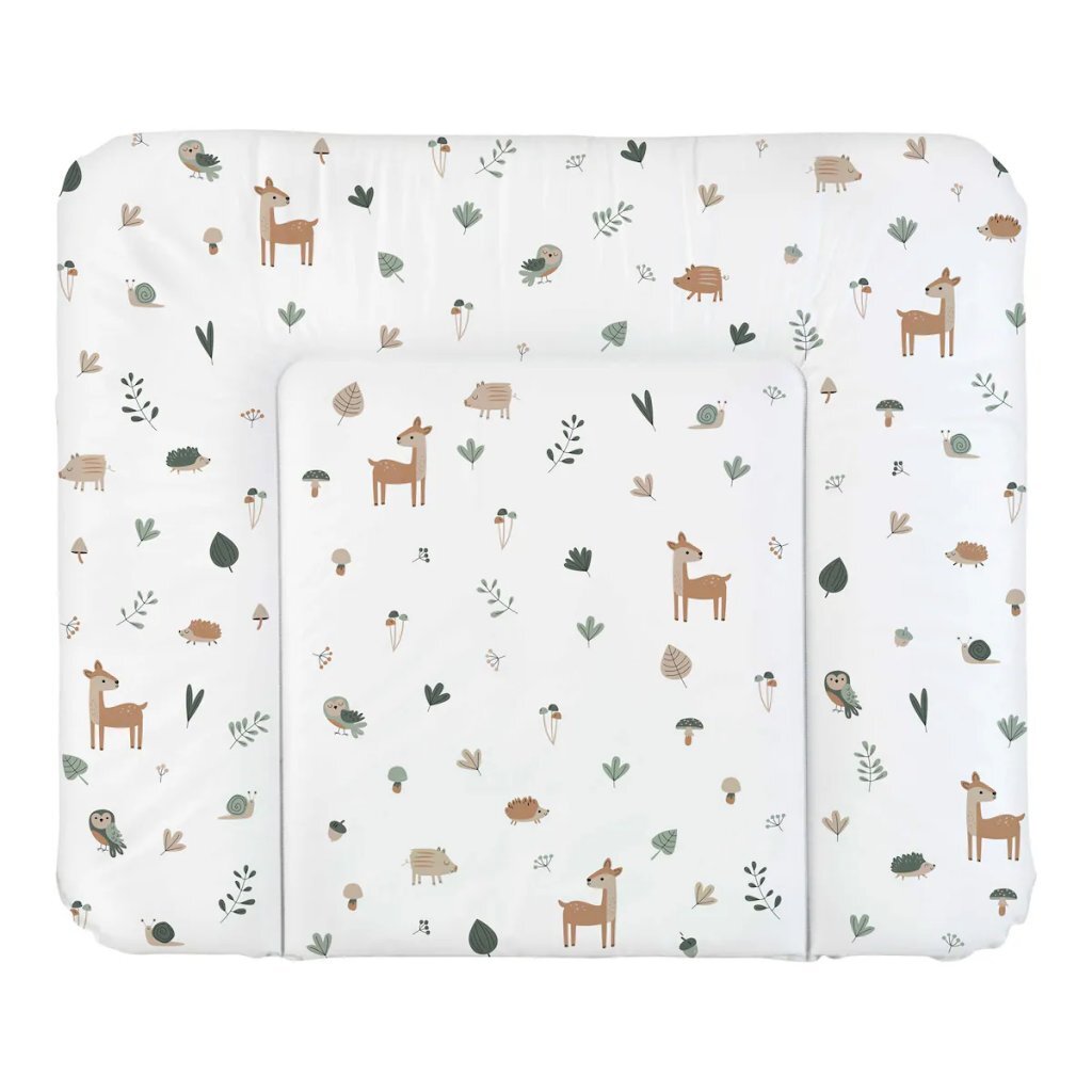 Rotho matelas à langer animaux de la forêt 85x72 cm blanc