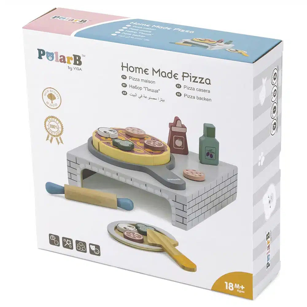 Polarb - four à pizza en bois - pizzeria en bois - jouets en bois à partir de 18 mois