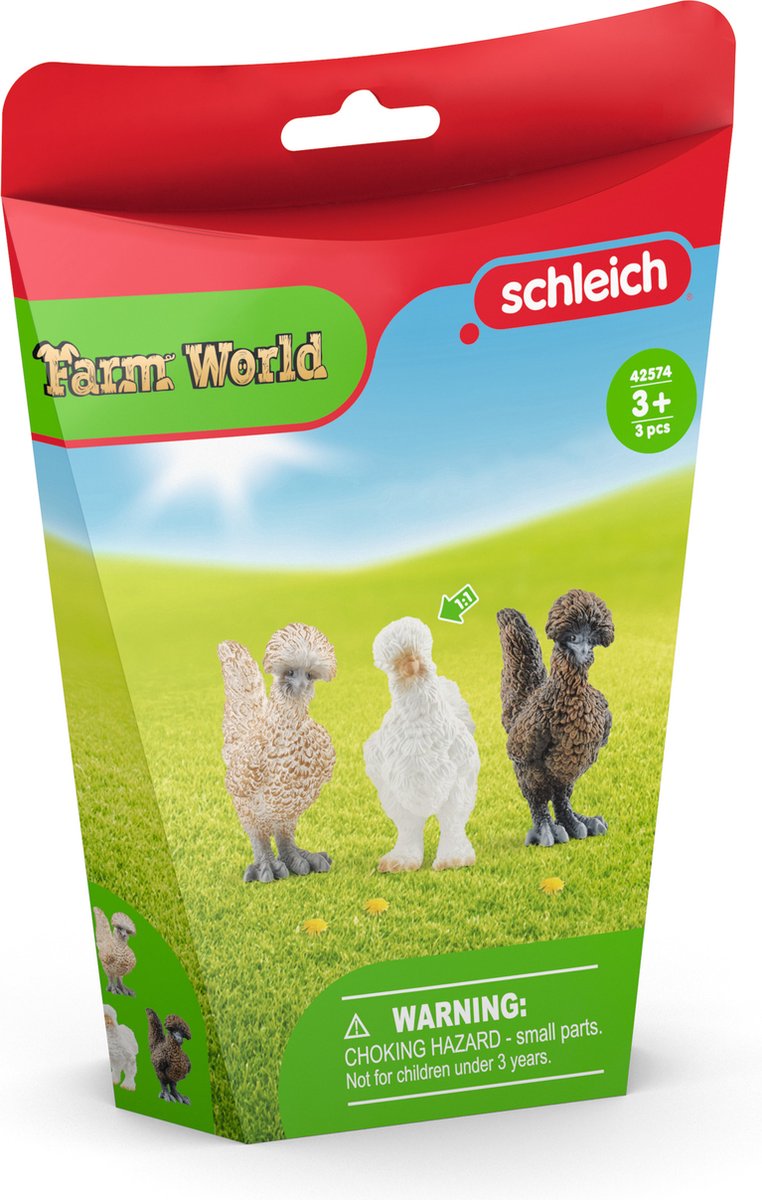 Schleich Farm World Chicken Friends - Ensemble de figurines de jeu - Jouets pour enfants pour garçons et filles - 42574