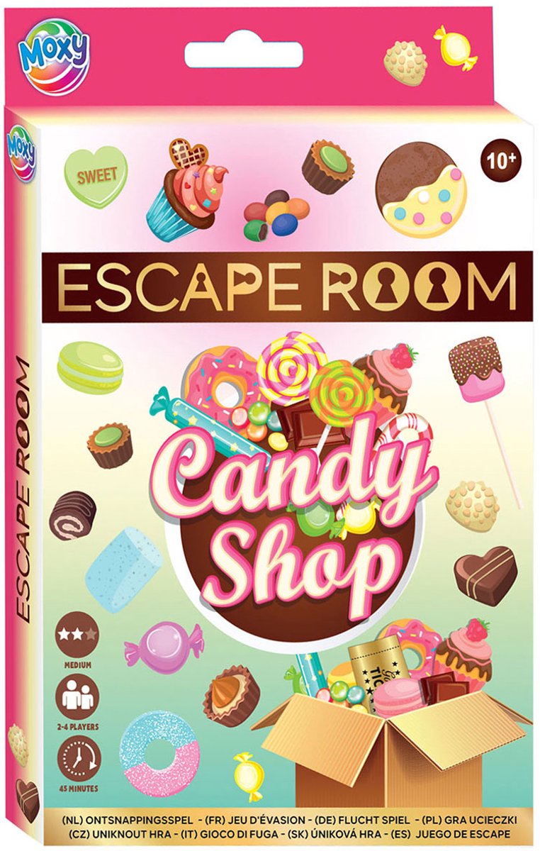 Jeu d'évasion de groupe d'artisanat créatif, salle d'évasion de magasin de bonbons