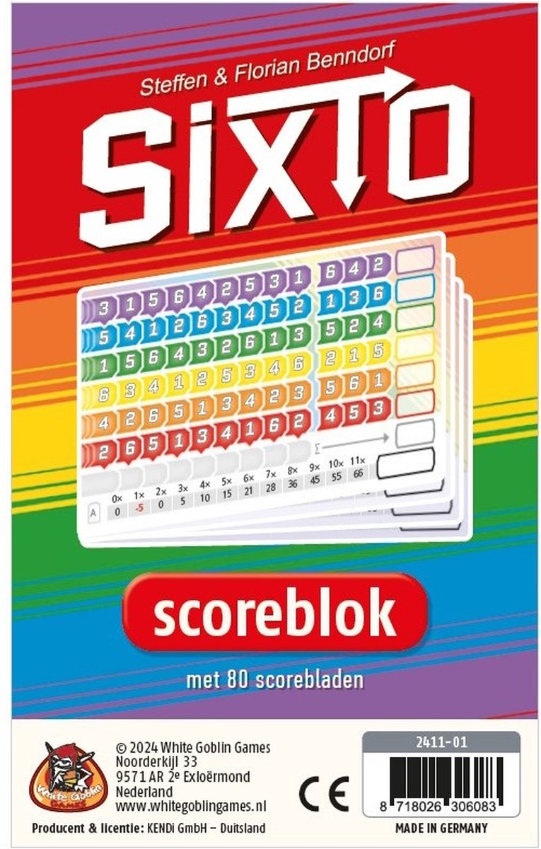 Jeux de gobelins blancs blocs sixto - bloc de score
