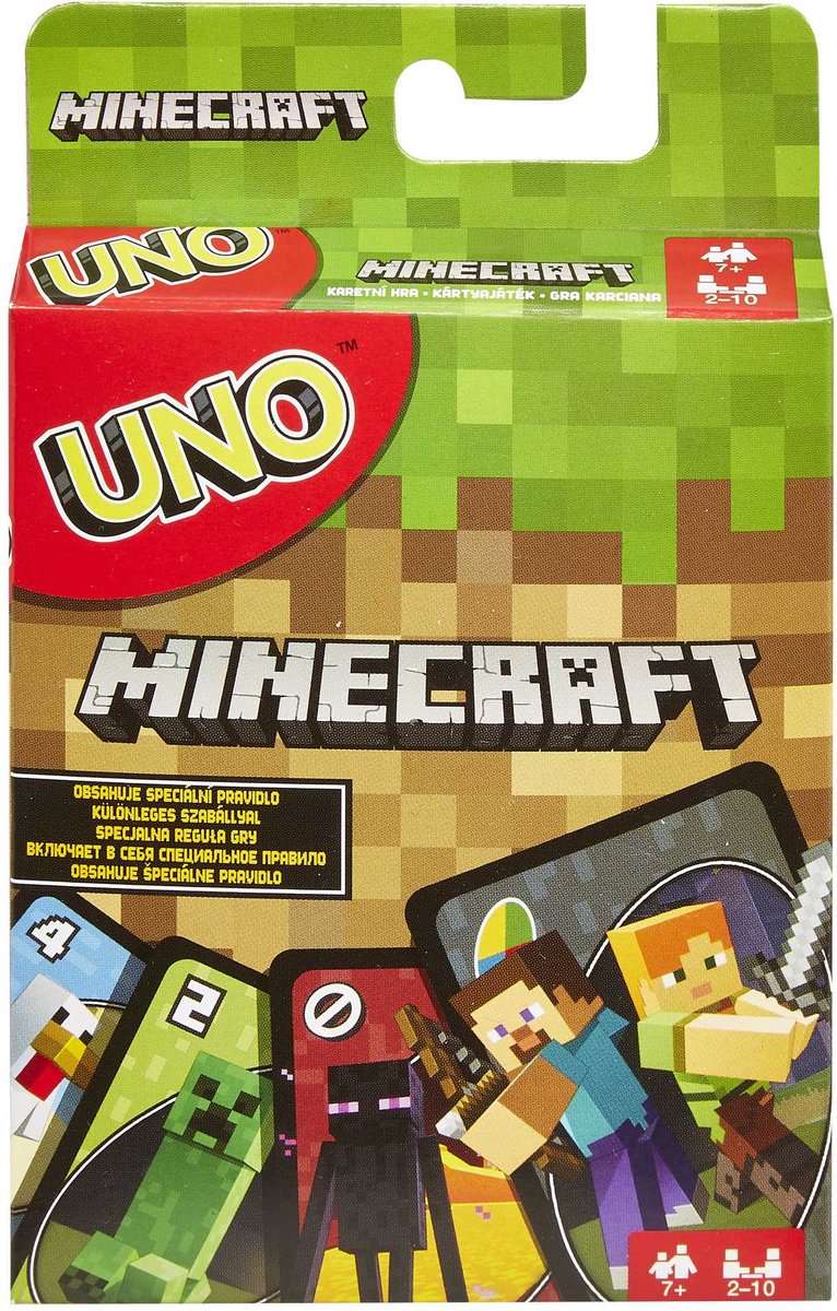 Mattel Games Uno - Jeu de cartes Minecraft