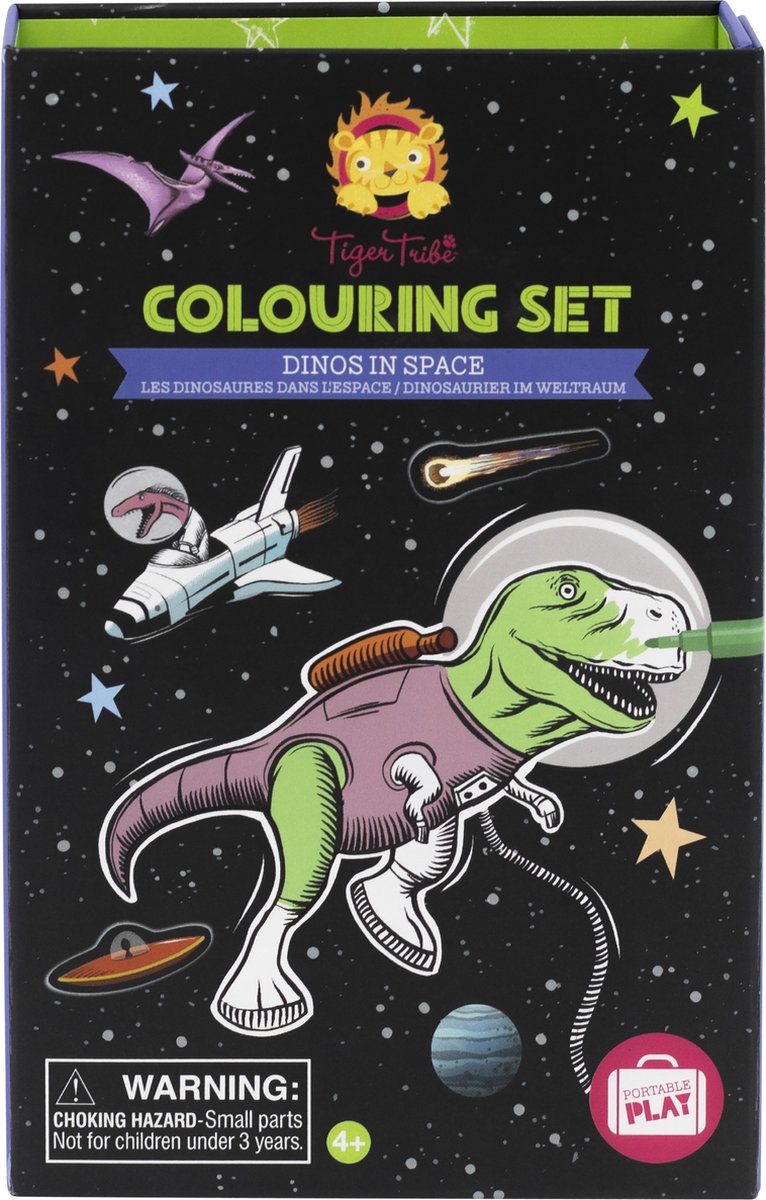 Set de couleurs Selecta - dinosaures dans l'espace