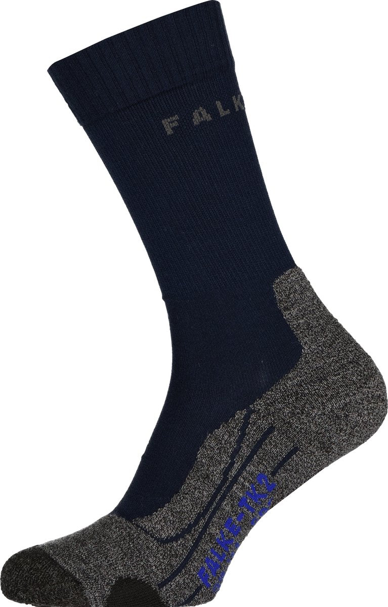 Falke tk2 cool anti-ampoules épais matériau fonctionnel lyocell chaussettes de marche hommes bleu - taille 39-41