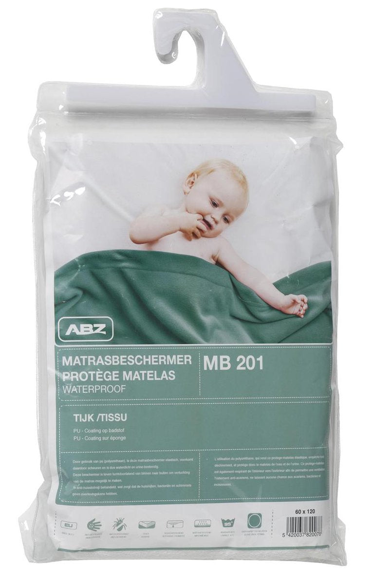 Drap-housse imperméable Abz 70x140 cm - blanc
