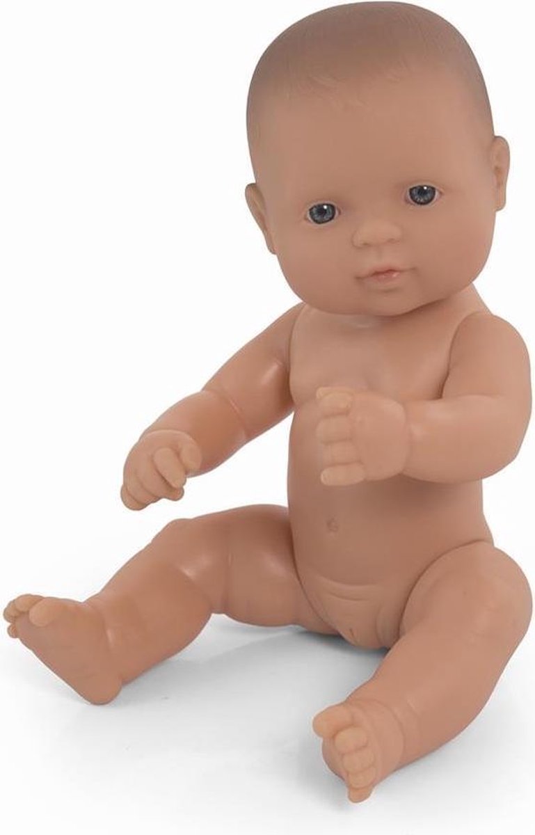 Poupée bébé Miniland - Fille européenne 32cm - au parfum vanille - imperméable - 10 mois