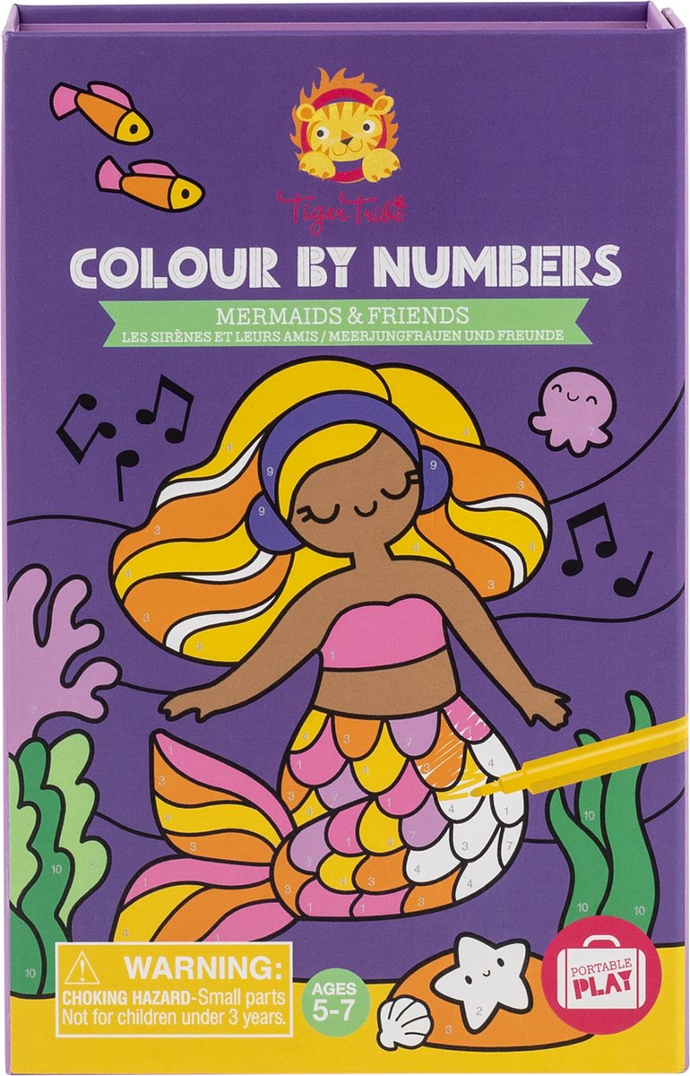 Sélectionnez une couleur par numéro - sirènes et amis