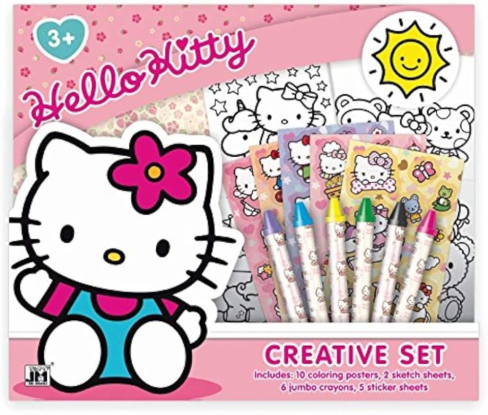 Intro Hello Kitty, ensemble de 23 couleurs avec marqueurs de cire