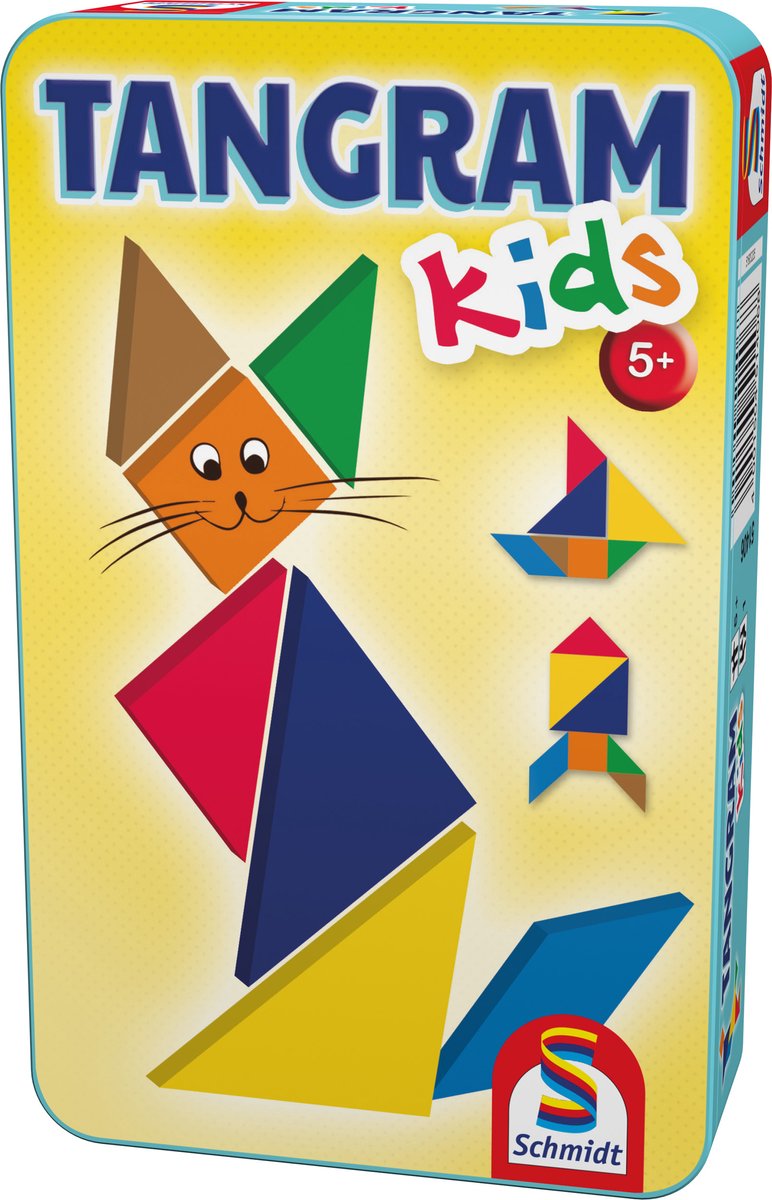 Schmidt ® - tangram kids - jeu d'enfant - jeu de puzzle créatif avec pièces en bois - à partir de 5 ans - 1 joueur