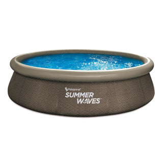 Piscine gonflable Summer Waves ronde - ⌀366 x 76 cm - piscines - avec pompe de filtration - pompe de piscine - cartouche filtrante