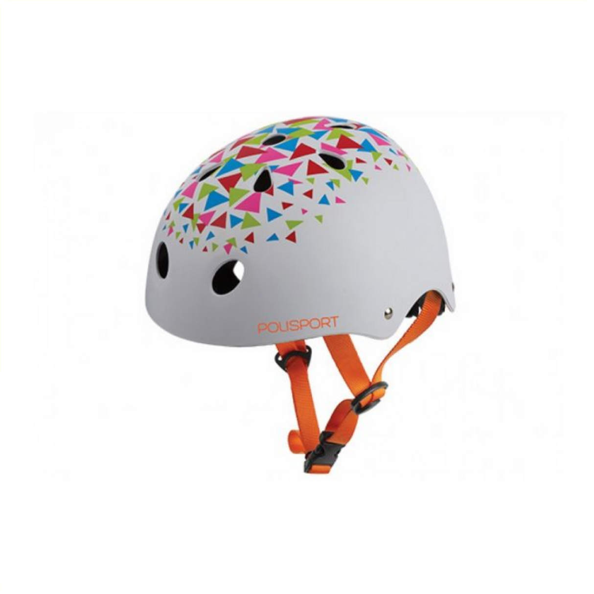 Polisport Urban Radical Bicycle Casque S 53-55 cm triangles blanc Goudanje