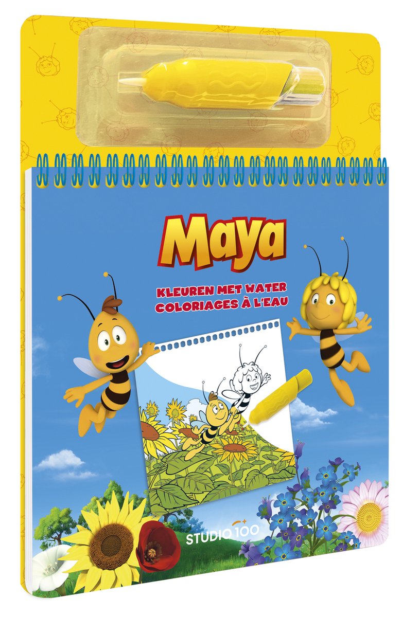 Livre de coloriage Maya Studio 100 - coloriage à l'eau