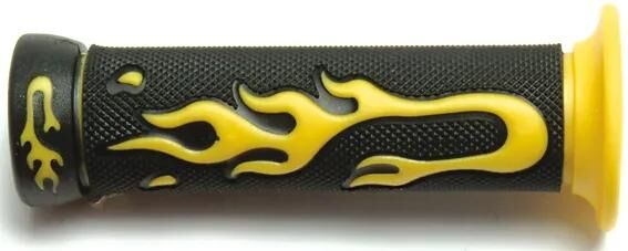 Vparts griffgummi flamme pr. boucles de retenue jaune tnt décor flamme, 623am
