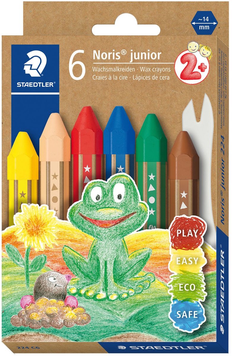Crayons de cire Staedtler Noris Junior, étui de 6 pièces