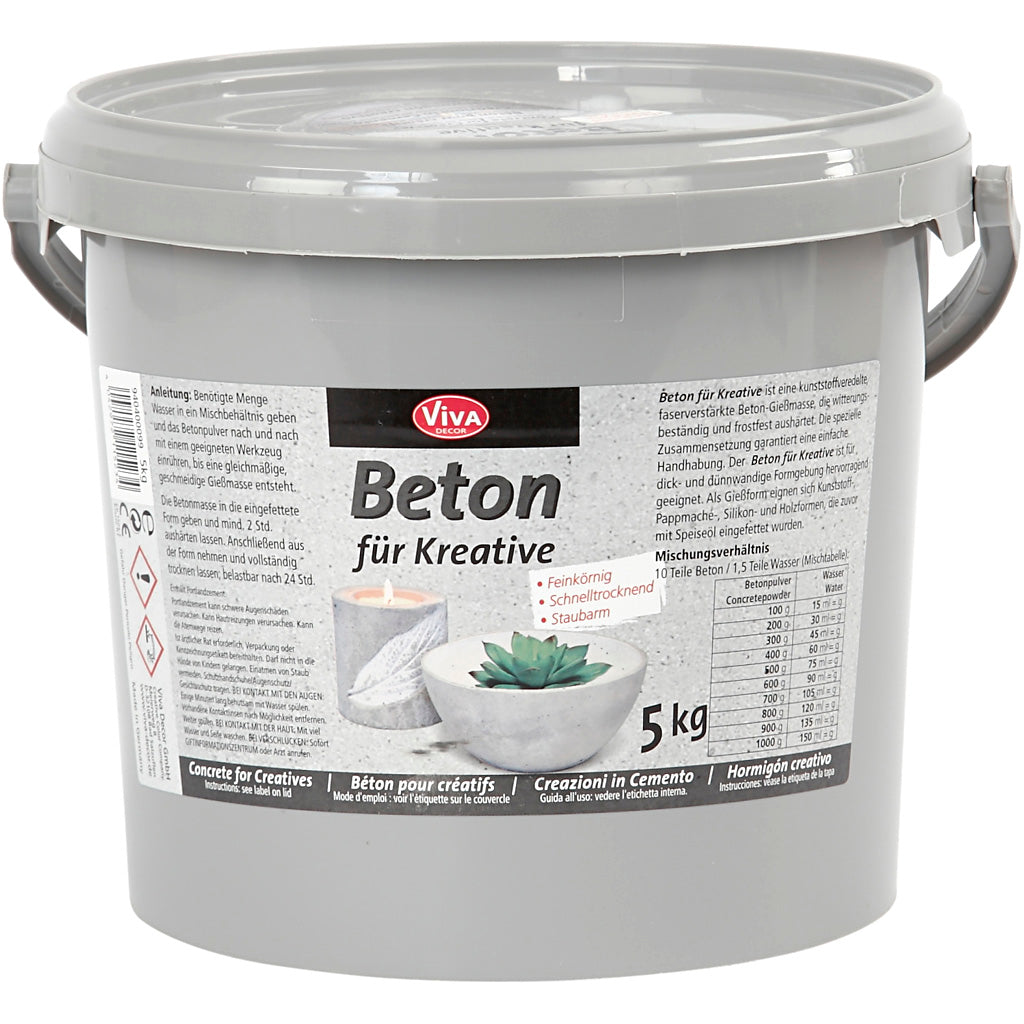 Viva decor hobby béton, gris, 5000 gr 1 boîte