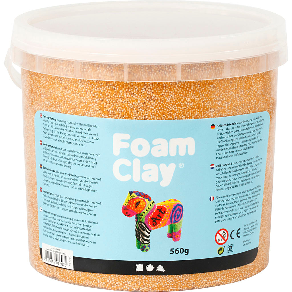 Argile en mousse - or métallique, 560gr.