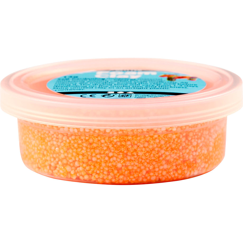 Argile Foam ®, pailletée, orange, 35 gr 1 boîte