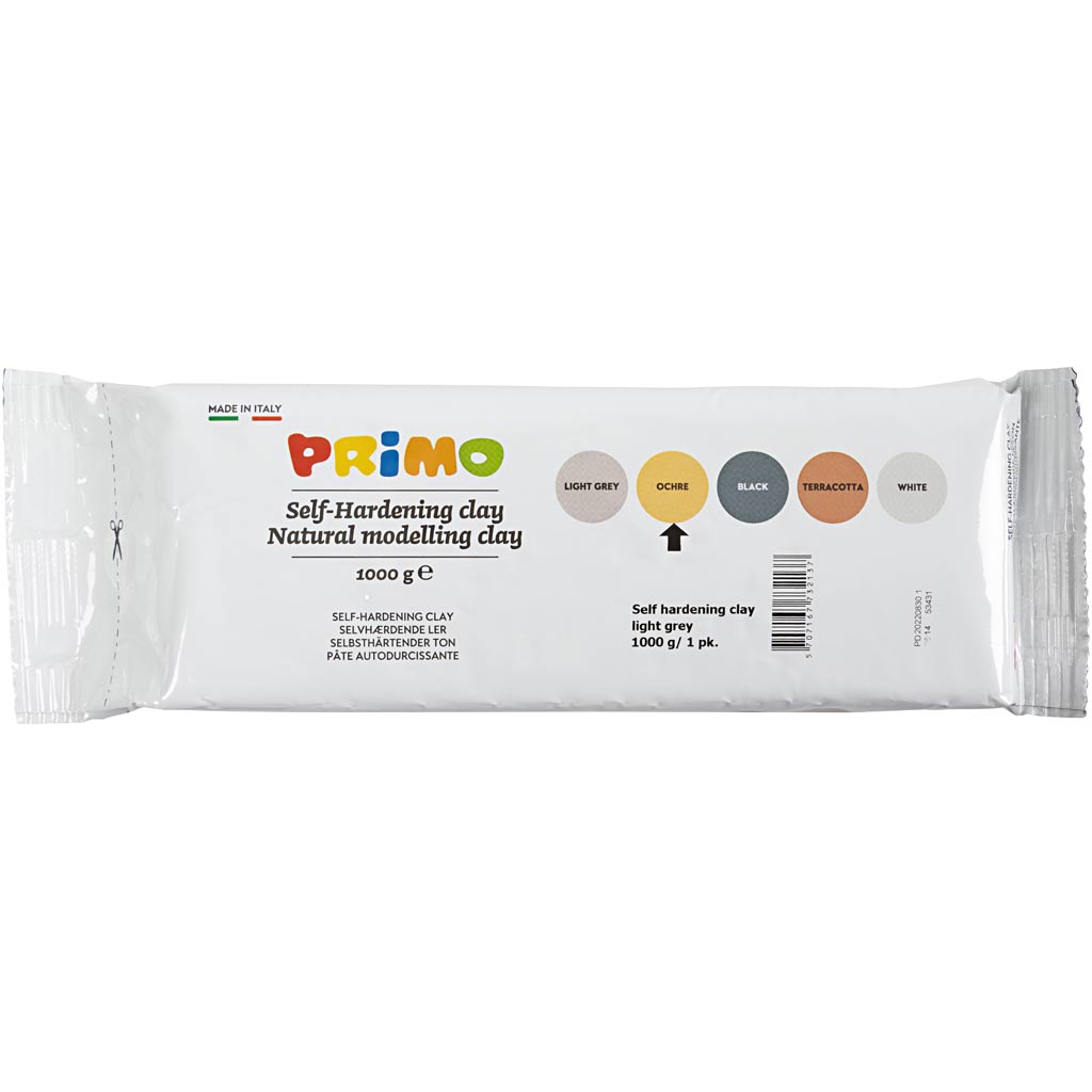 Self -hardening clay, curry color, 1000 gr
