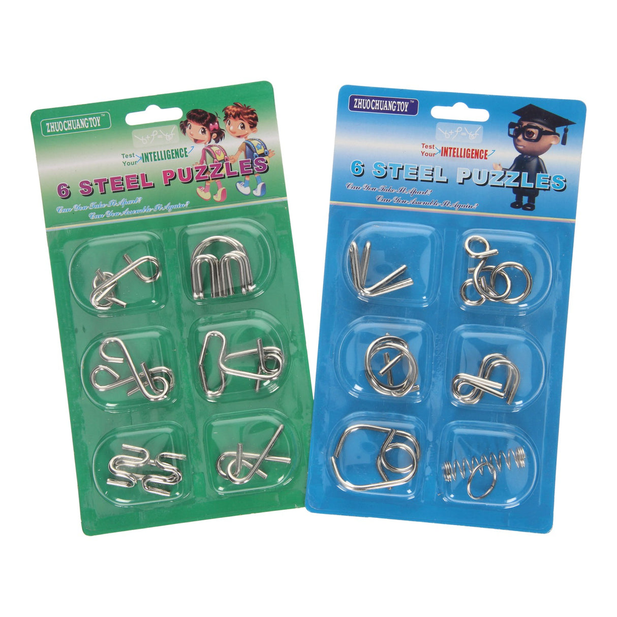 Puzzles cérébraux en métal, 6 pcs.