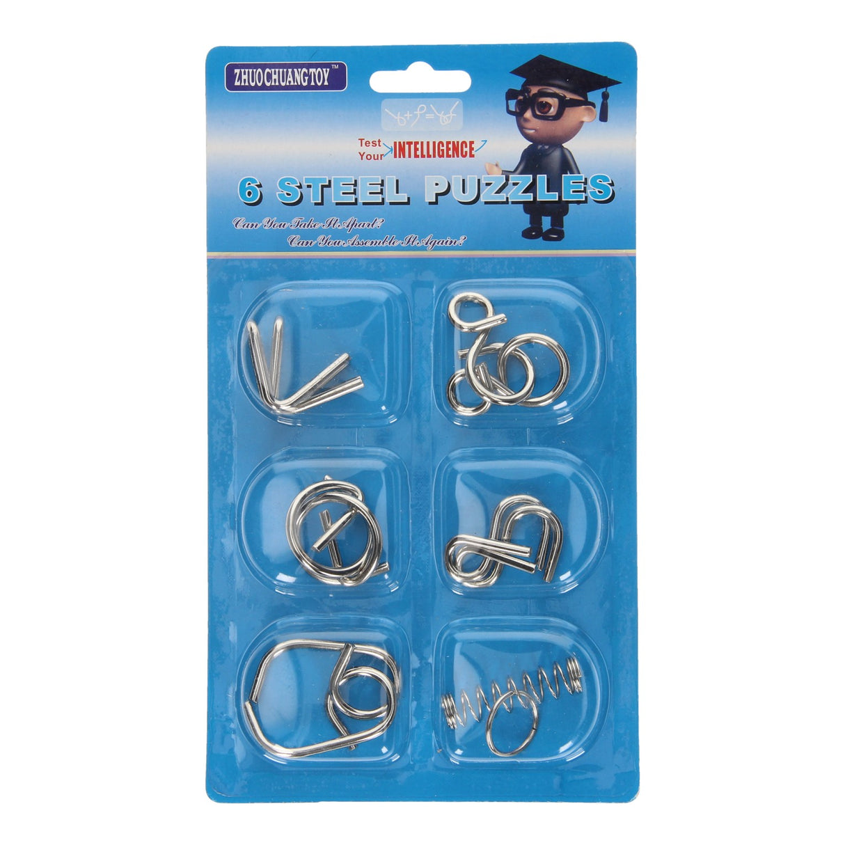 Puzzles cérébraux en métal, 6 pcs.