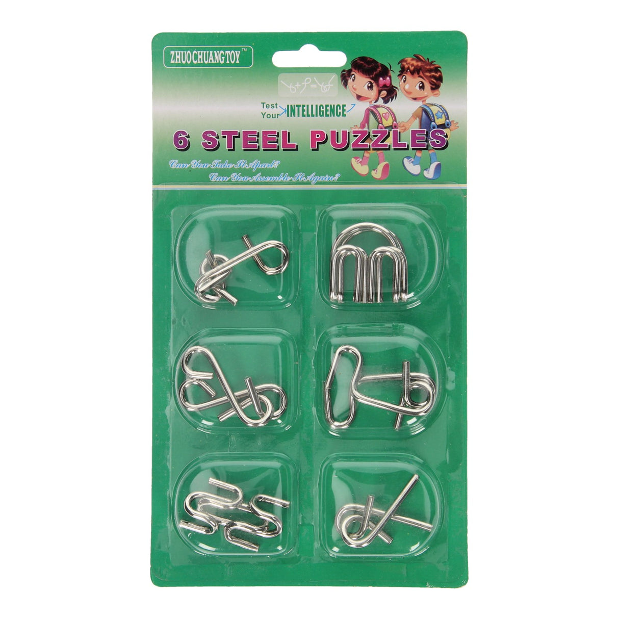 Puzzles cérébraux en métal, 6 pcs.
