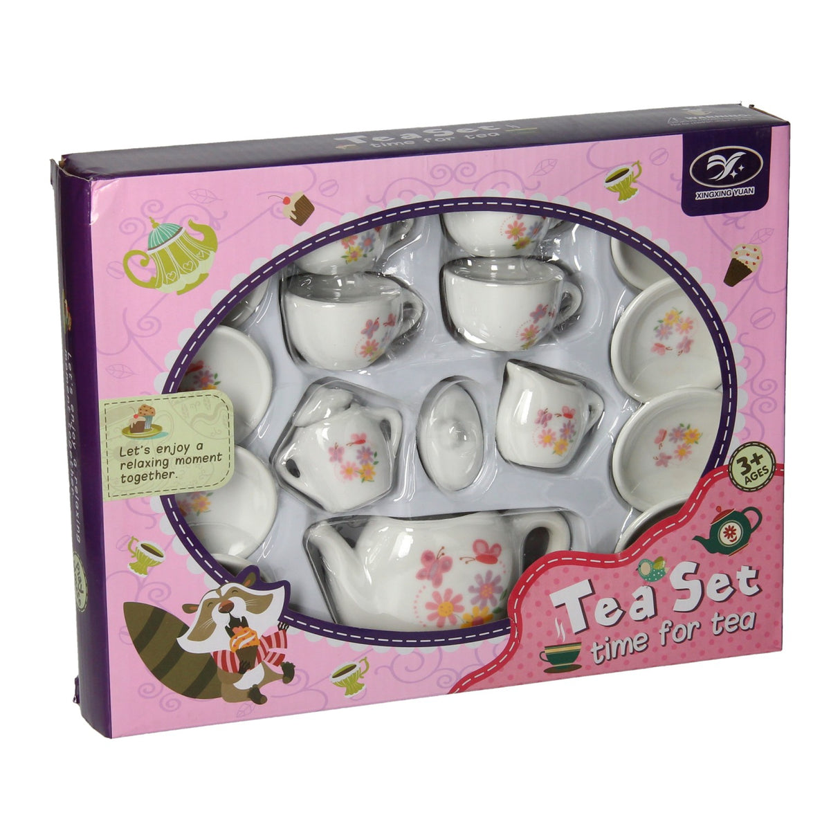 Service à thé en porcelaine, 23 pièces.