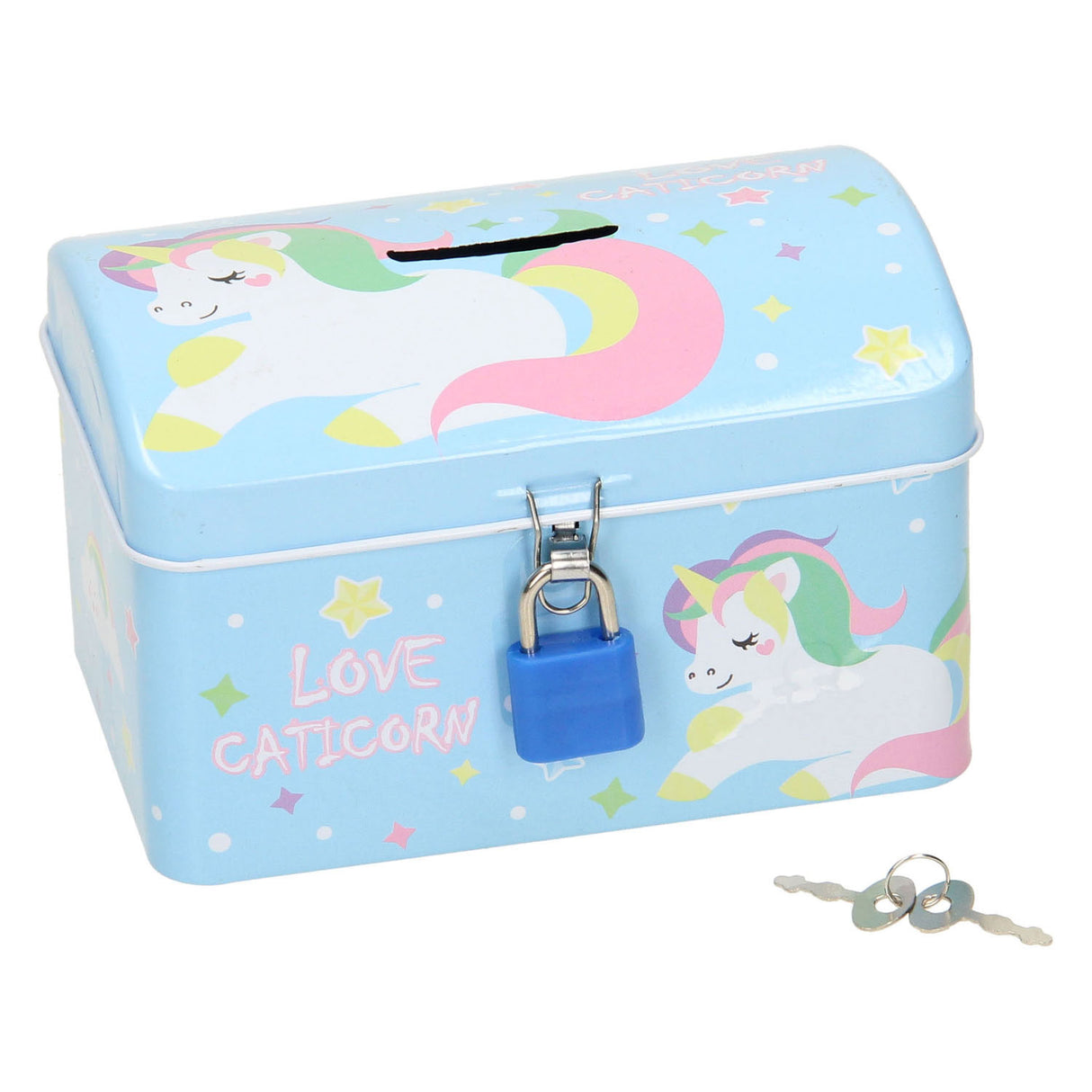 Tirelire avec serrure licorne