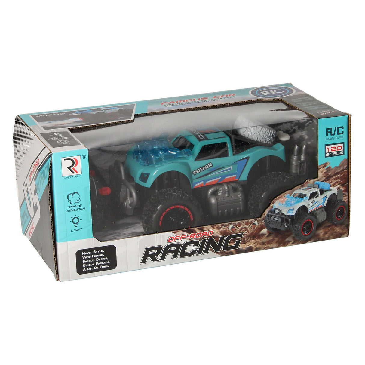 Voiture de course RC avec fonction de fumée légère