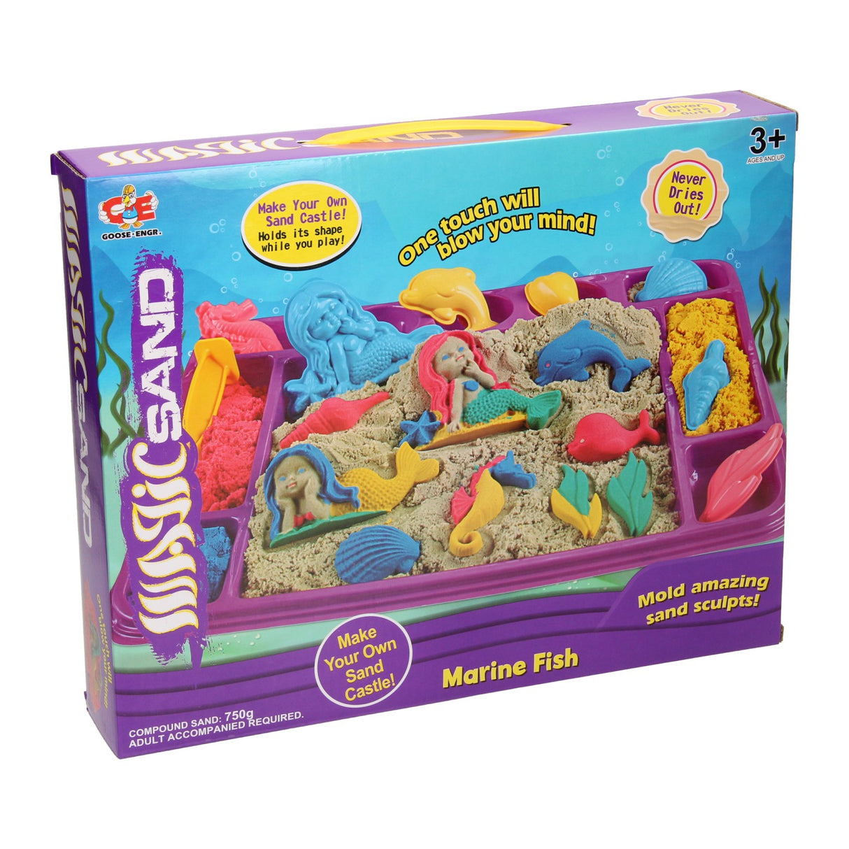 grand ensemble de sable de jeu de sirène
