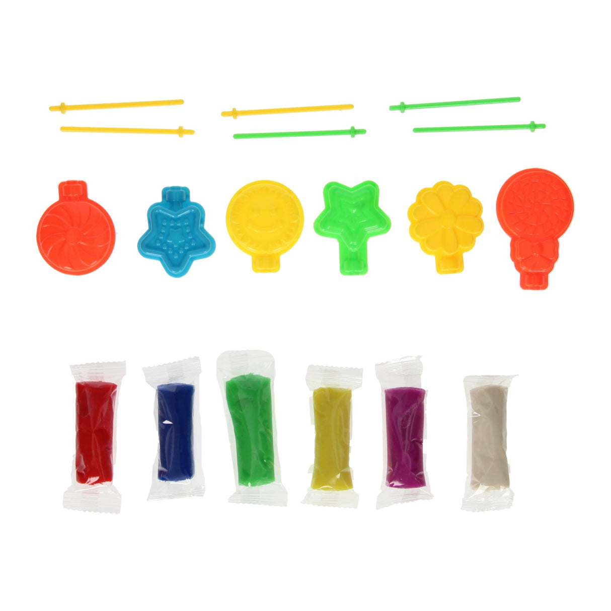 Set d'argile dans une boîte de rangement pour fabriquer des sucettes - 6 couleurs d'argile
