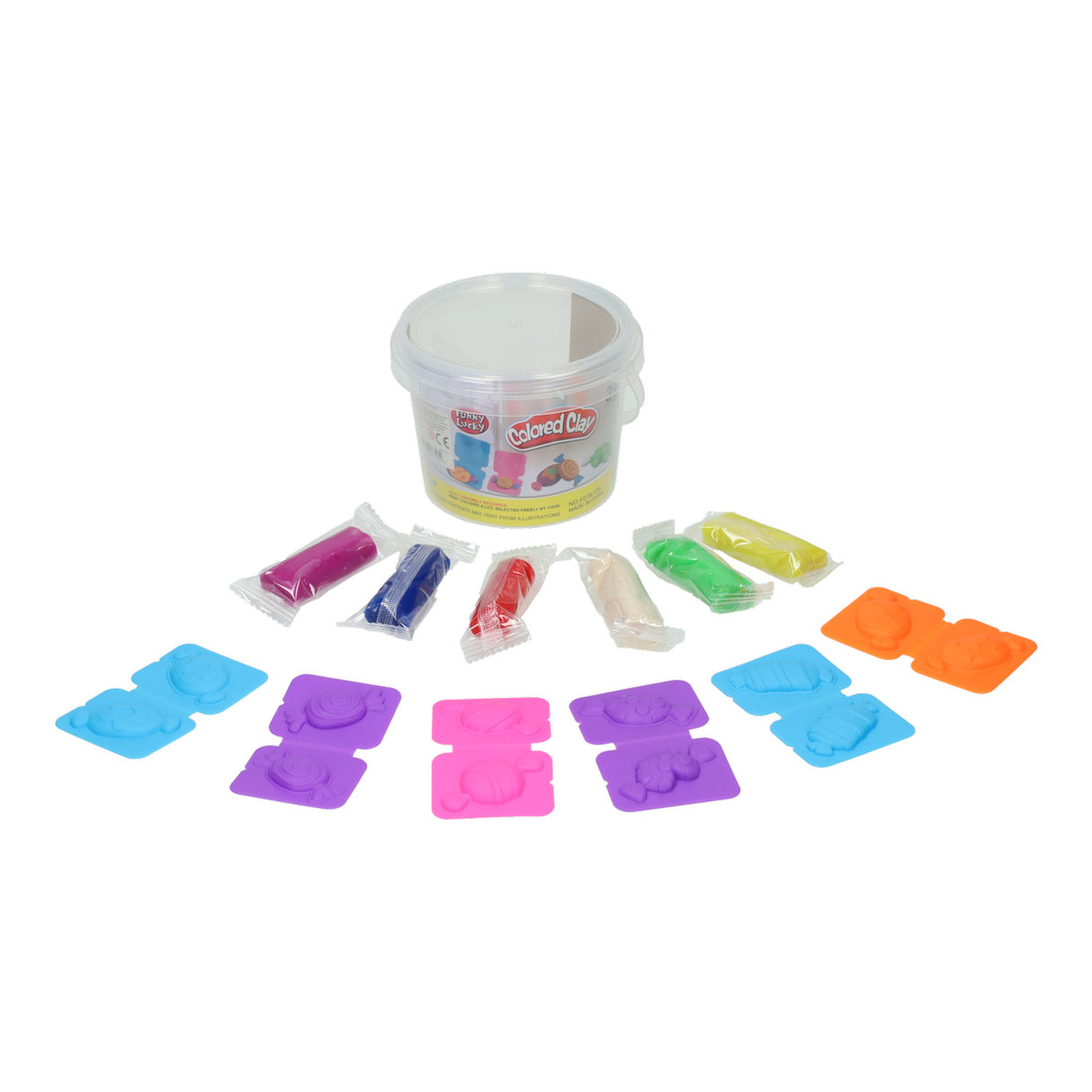 Coffret d'argile dans une boîte de rangement pour fabriquer des bonbons - 6 couleurs d'argile