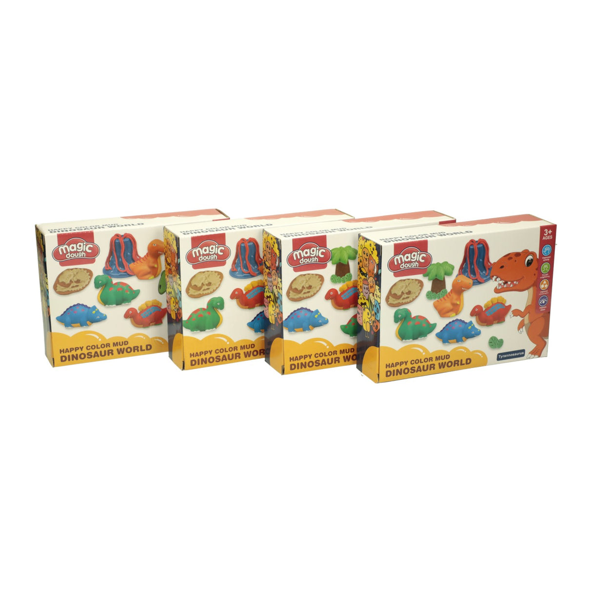 Set d'argile Dino World - 4 couleurs d'argile