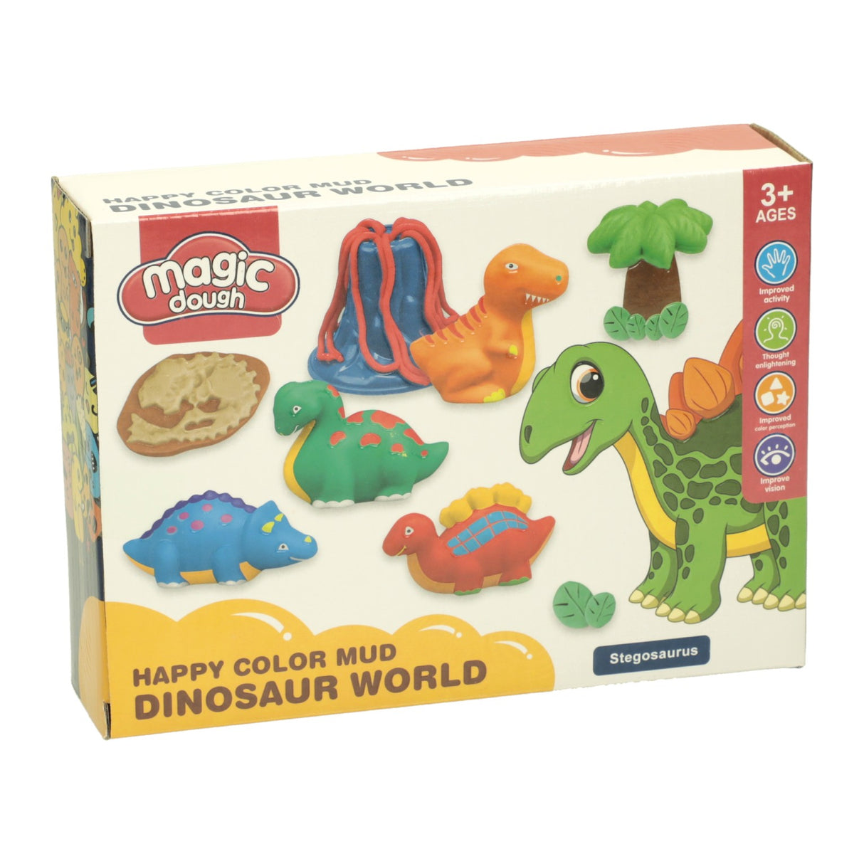Set d'argile Dino World - 4 couleurs d'argile