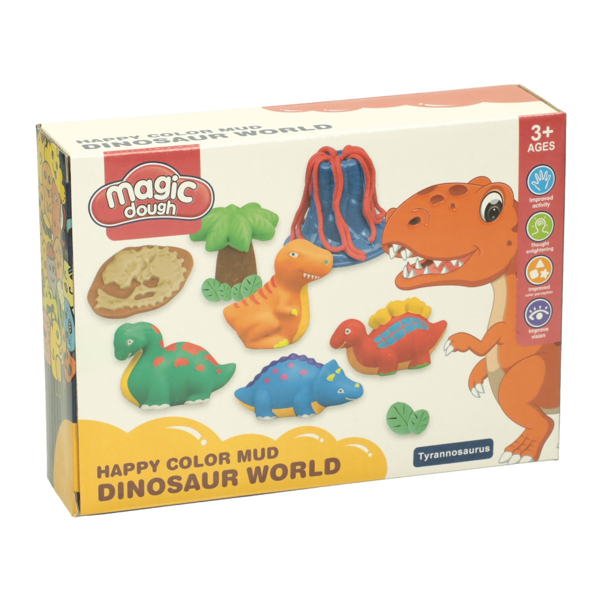 Set d'argile Dino World - 4 couleurs d'argile