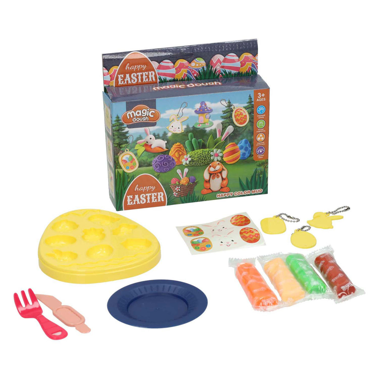 Set d'argile de Pâques - 4 couleurs d'argile